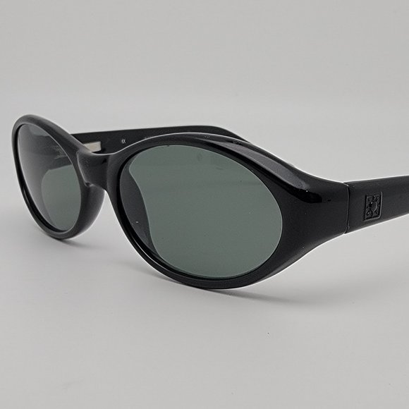 *SOLD* SunGear Classic 613590 Bel Aire Gloss Black Frame Green Lens Sunglasses - Picture 1 of 12